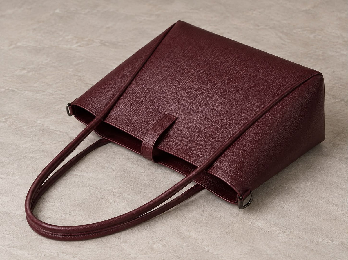 Vinora deep Burgundy Tote bag
