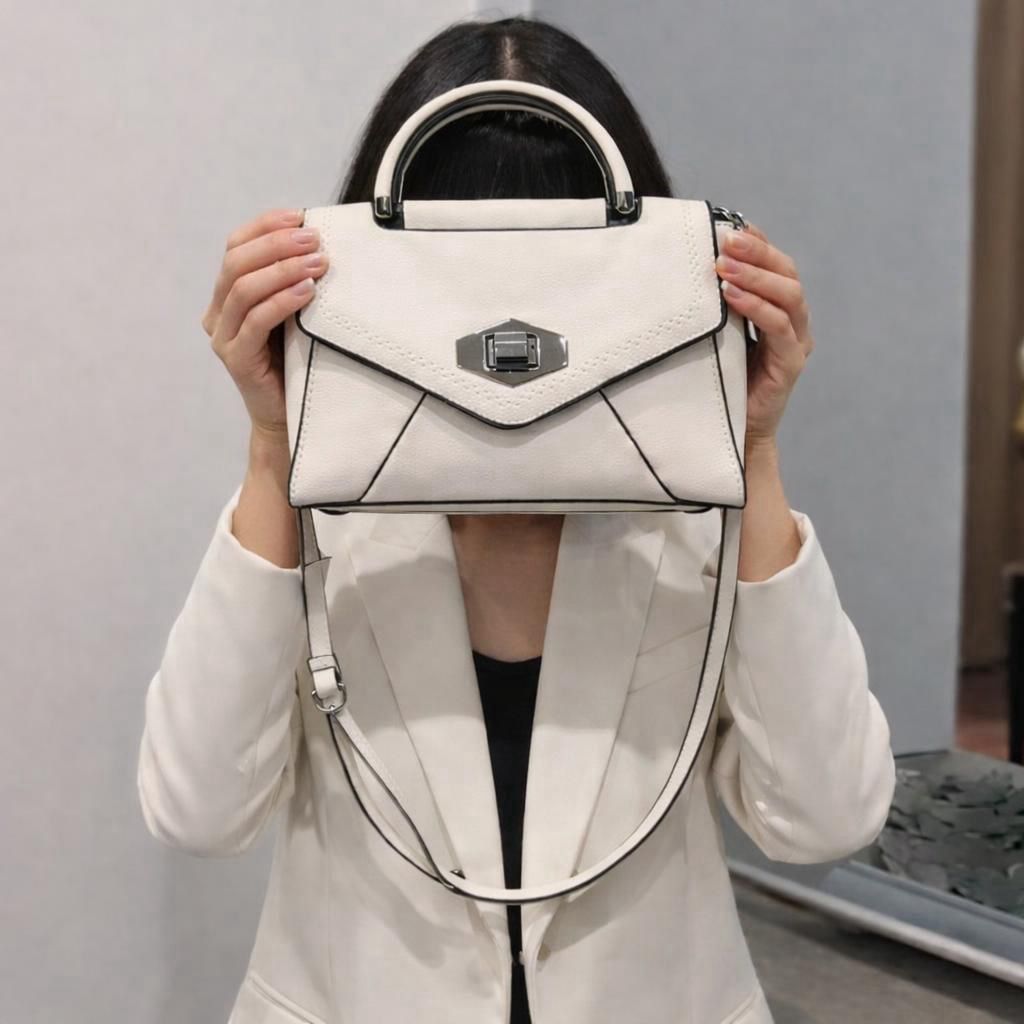 Title white valenza crossbody bag