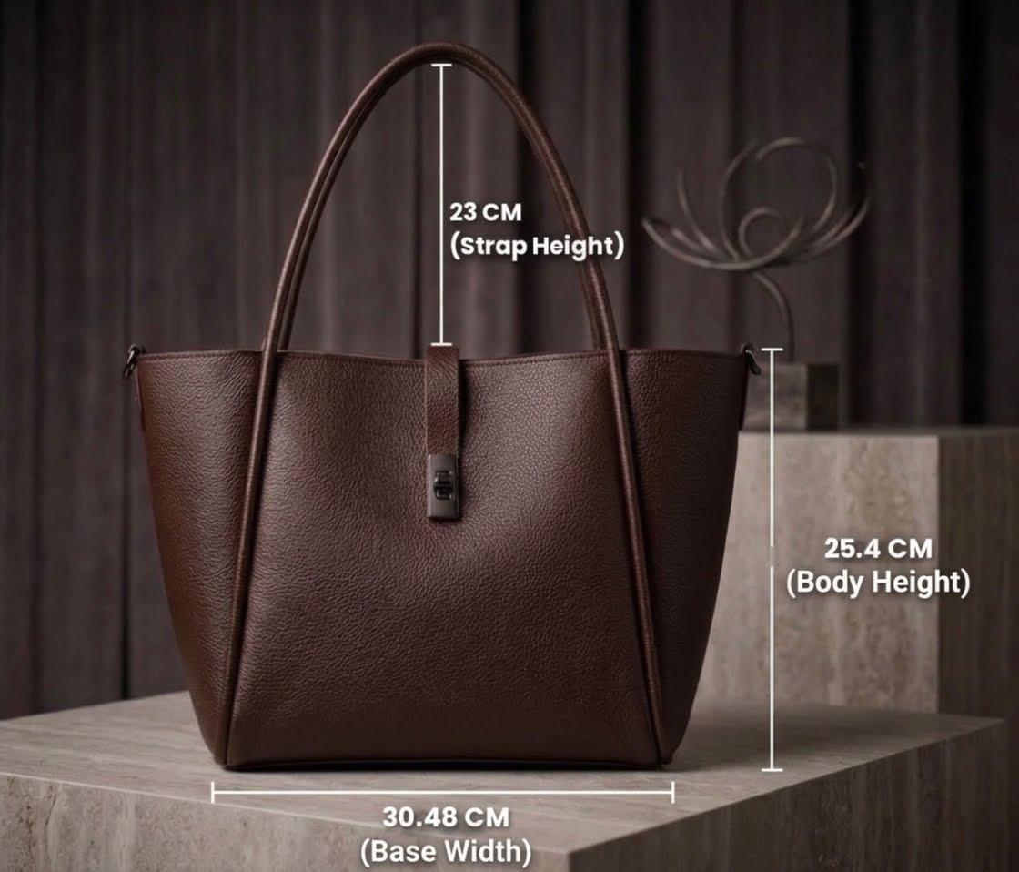 Vinora Tote- Chocolate brown