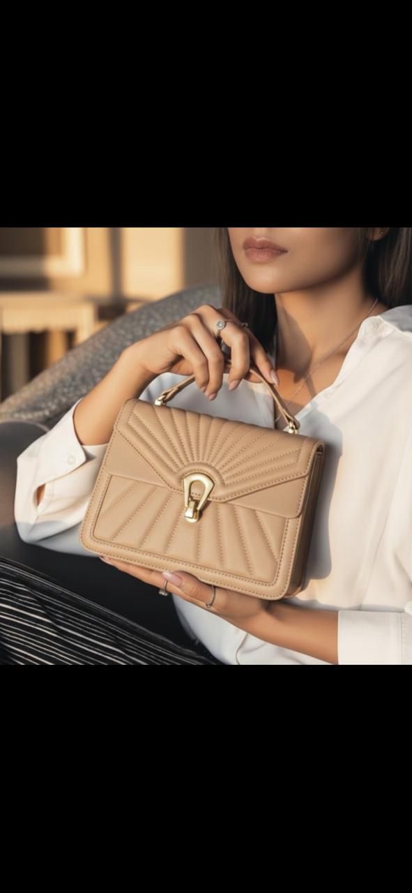 Beige Chevron Crossbody Bag (Copy)