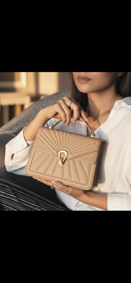 Beige Chevron Crossbody Bag (Copy)